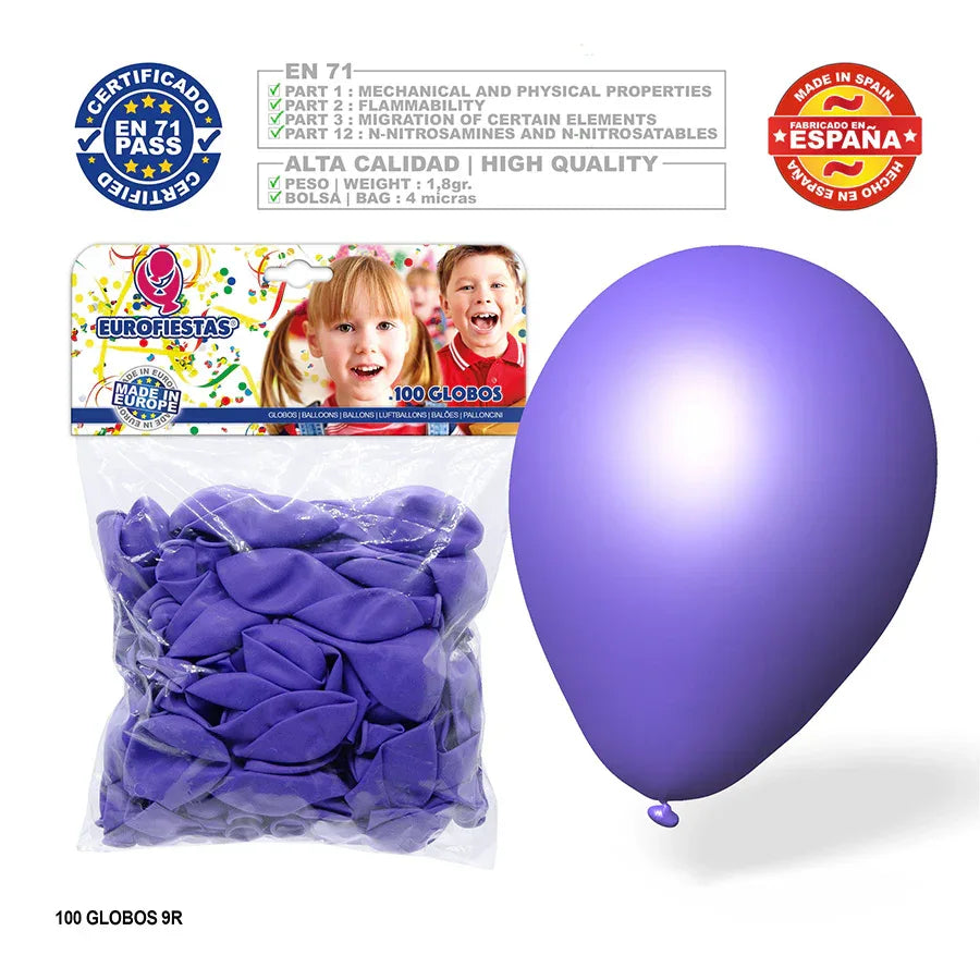 GLOBOS LILA 100U - yupiparty