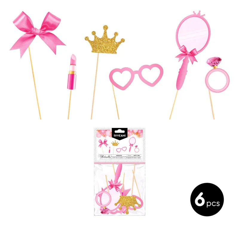 SET ACCESORIOS PARA PHOTOCALL PRINCESS ACABADO GLI - yupiparty