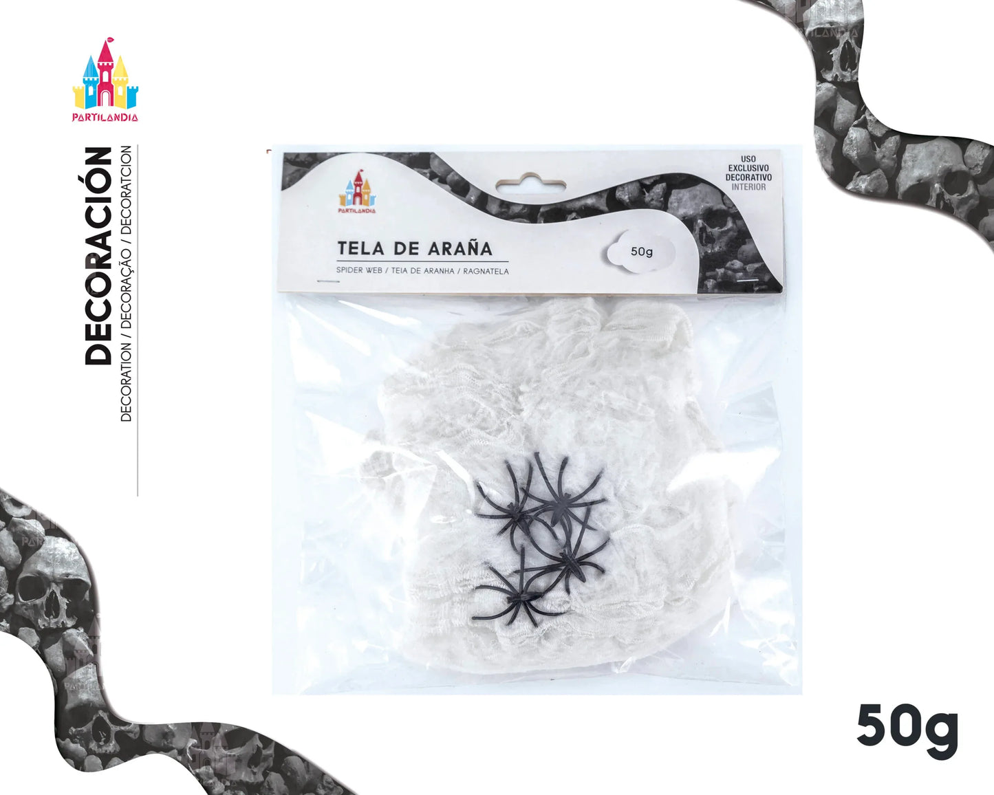 TELA DE ARAÑA 50G BL - yupiparty