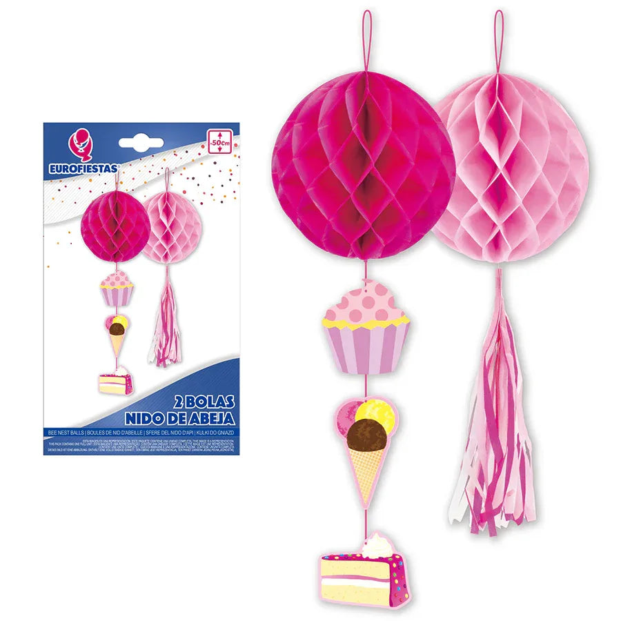 BOLAS PANAL ABEJA ROSA 2 PC - yupiparty
