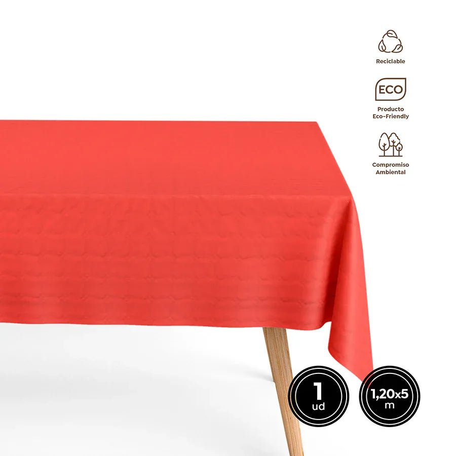 MANTEL ROLLO BIOD. ROJO 1,2X5M - yupiparty