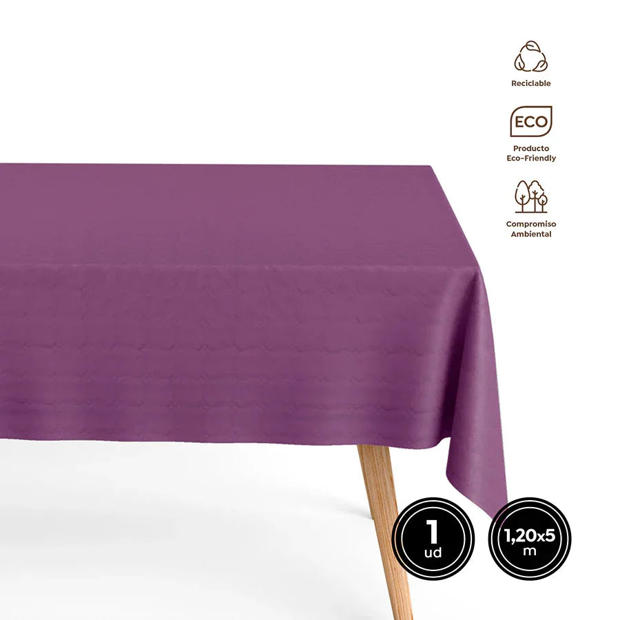 MANTEL ROLLO BIO. VIOLETA 1,2X5M - yupiparty