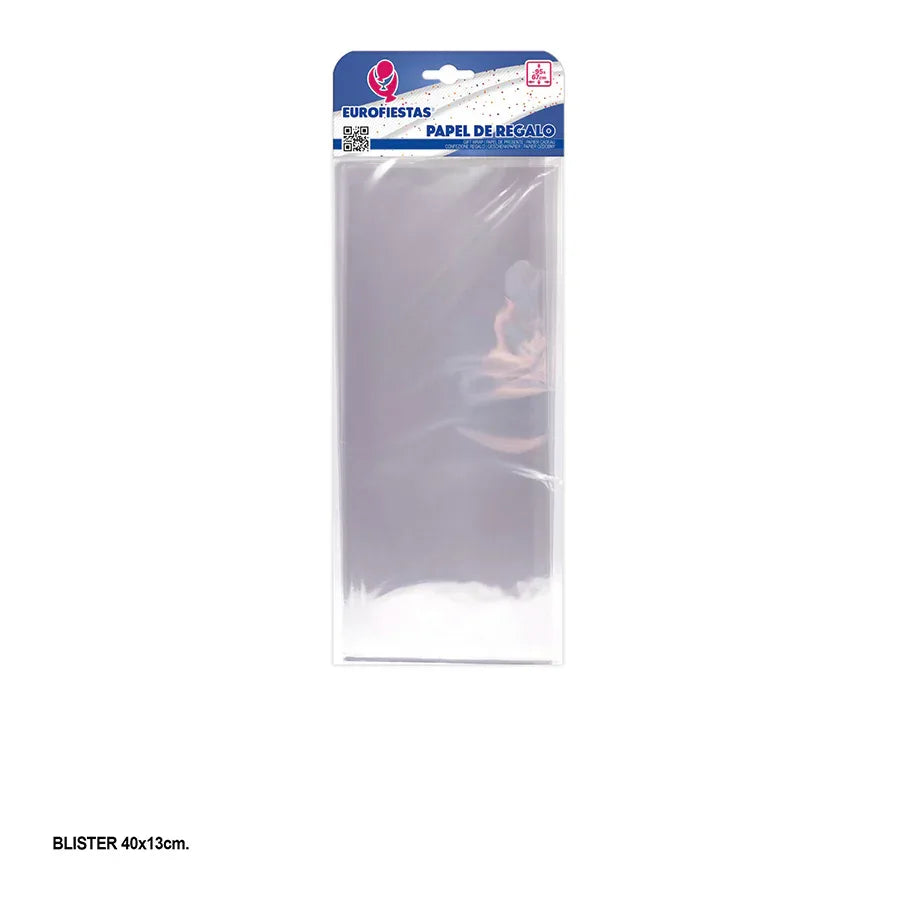 1 PAPEL CELOFAN 95x67cm TRANSPARENTE - yupiparty