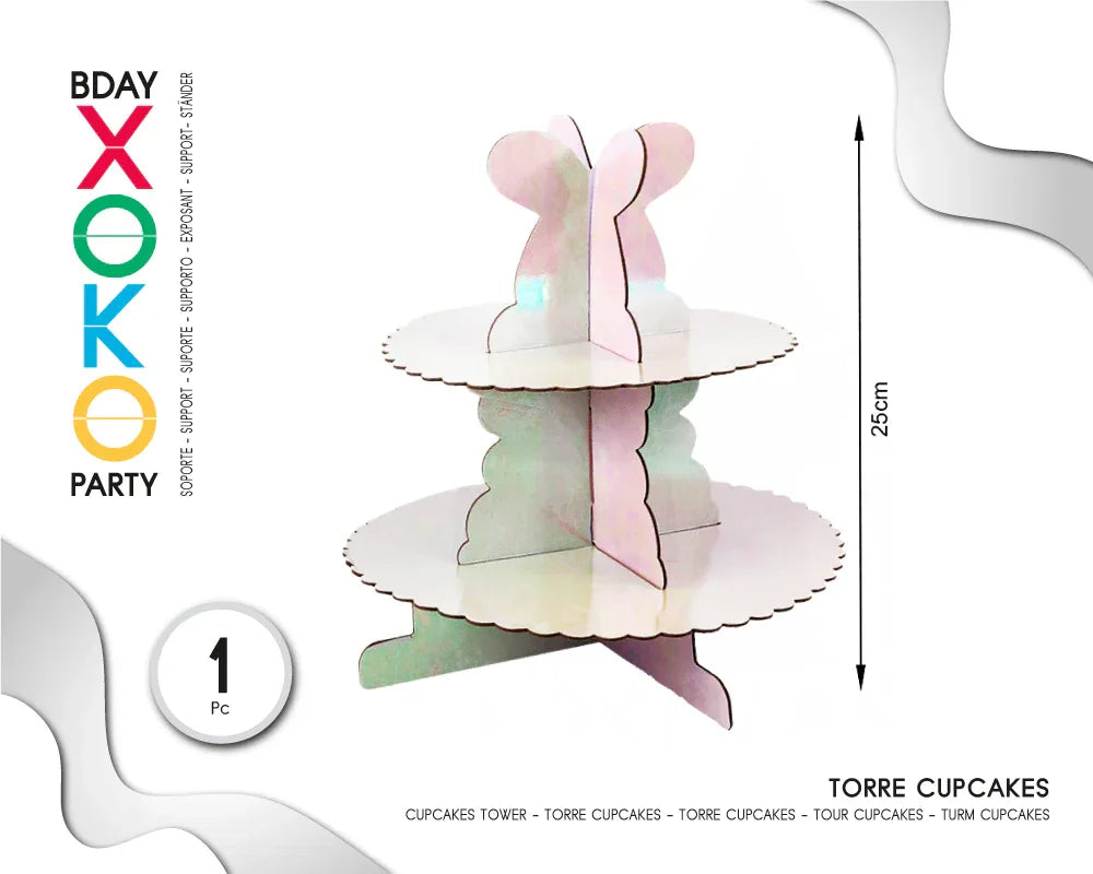 TORRE CUPCAKE IRISCENTE - yupiparty