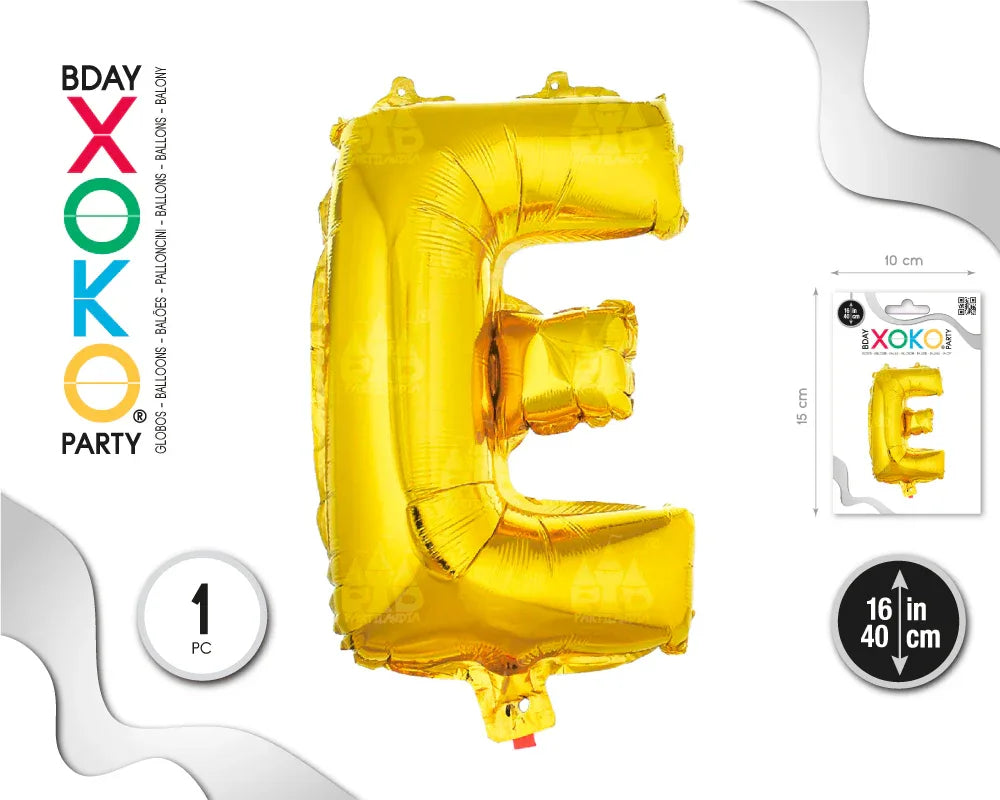 GLOBO FOIL 16/40CM ORO E - yupiparty