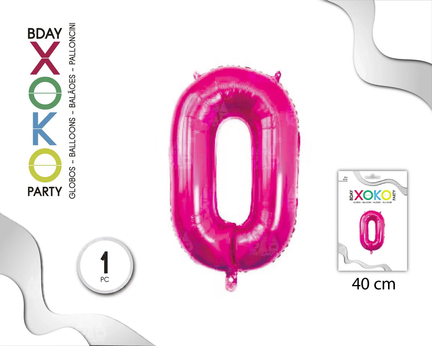 GLOBO FOIL 16/40CM FUCSIA 0 - yupiparty