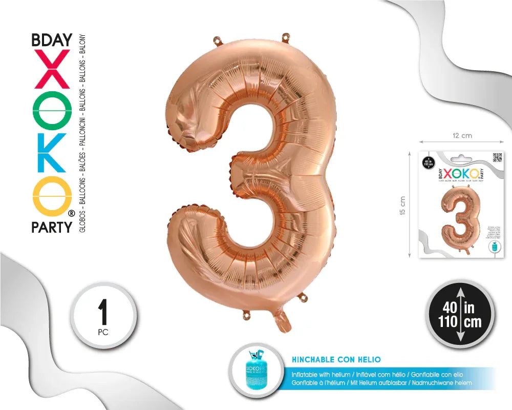 GLOBO FOIL 40''/110CM CHAMPAN 3 - yupiparty