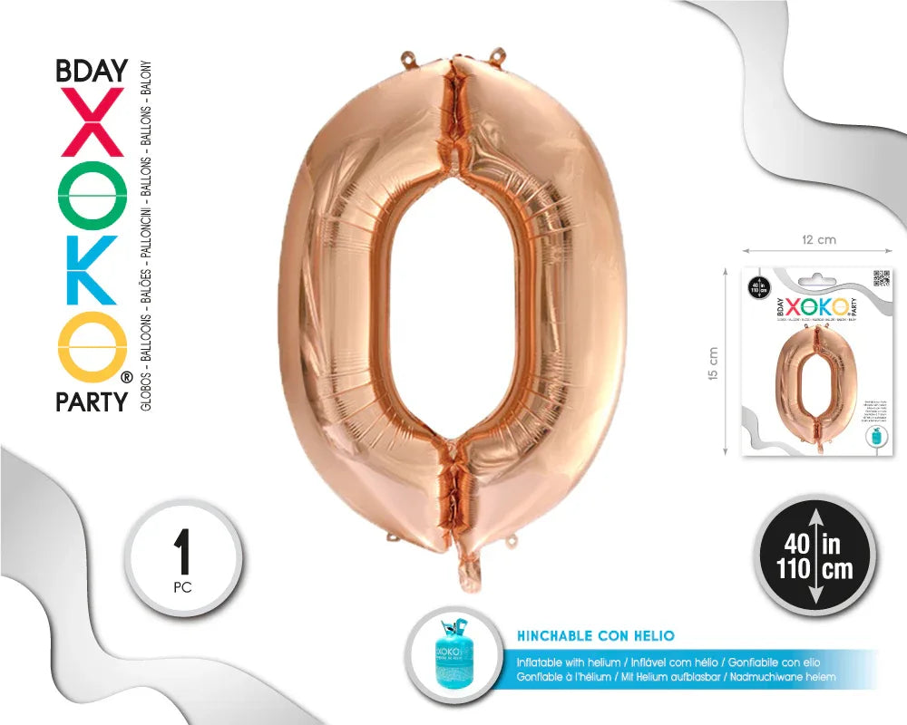 GLOBO FOIL 40''/110CM CHAMPAN 0 - yupiparty