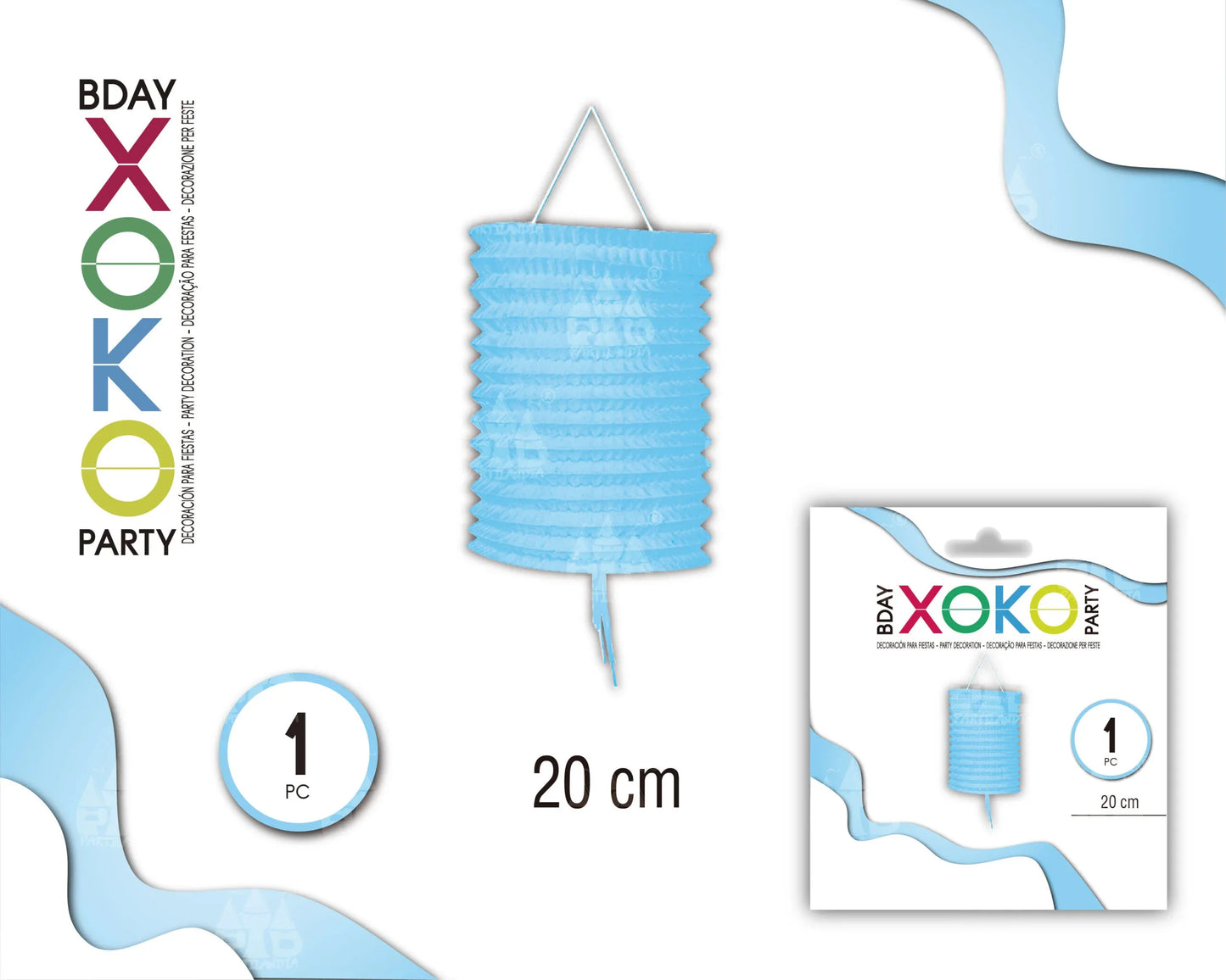 FAROL FUELLE AZUL 20CM - yupiparty