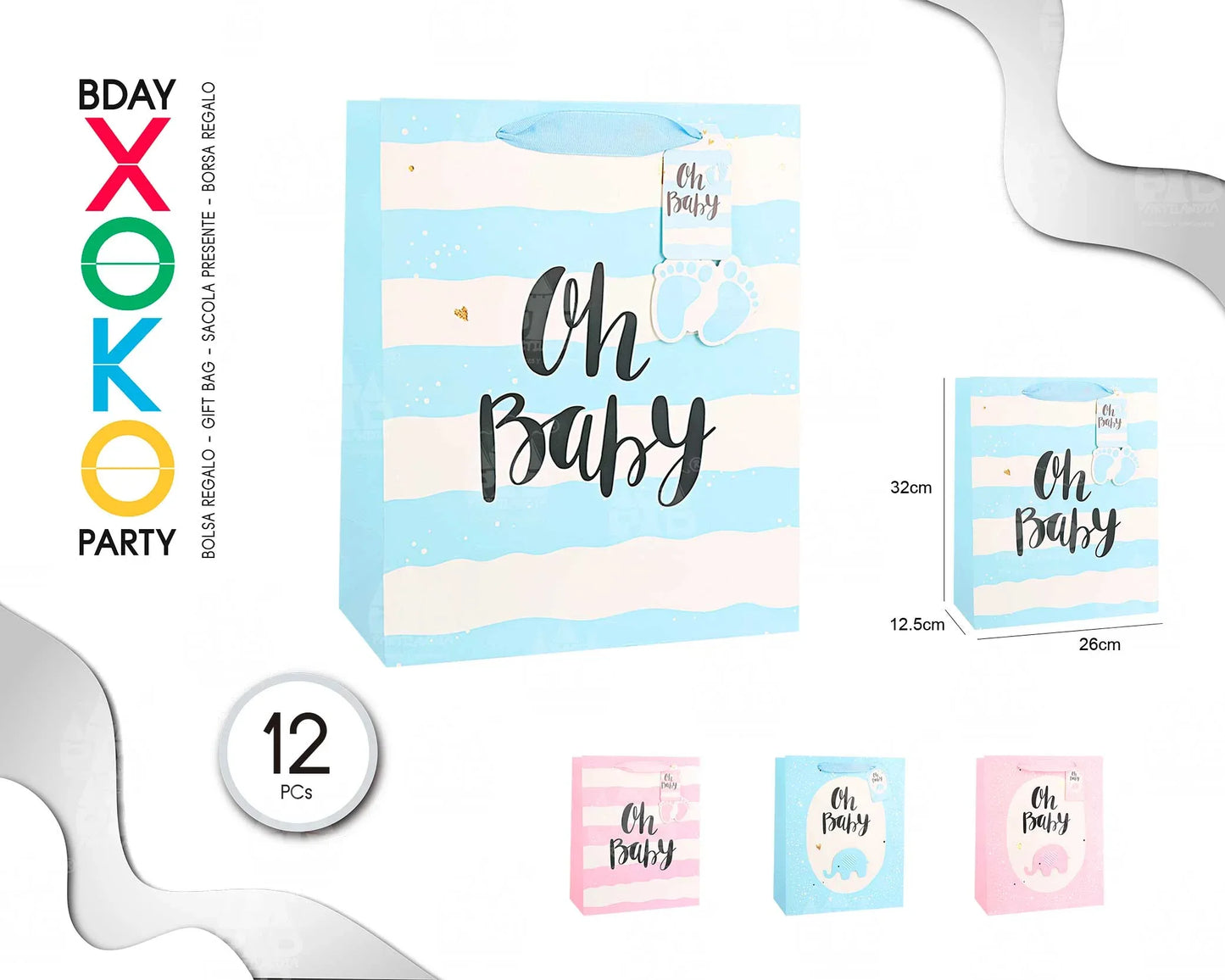 BOLSA REGALO BABY 26*32*12.5 - yupiparty