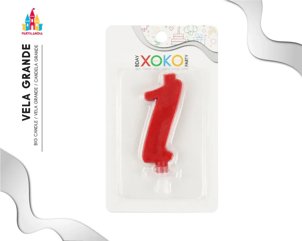 VELA 10CM ROJA 1 - yupiparty