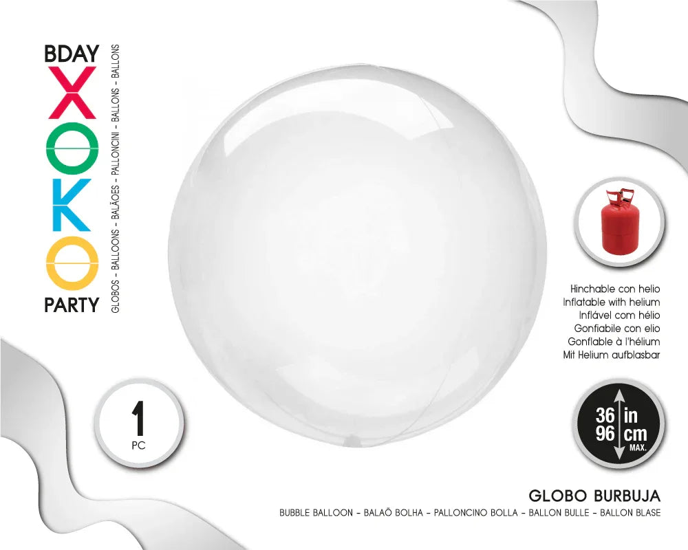 GLOBO BURBUJA TRANSPARENTE 36 PUL - yupiparty