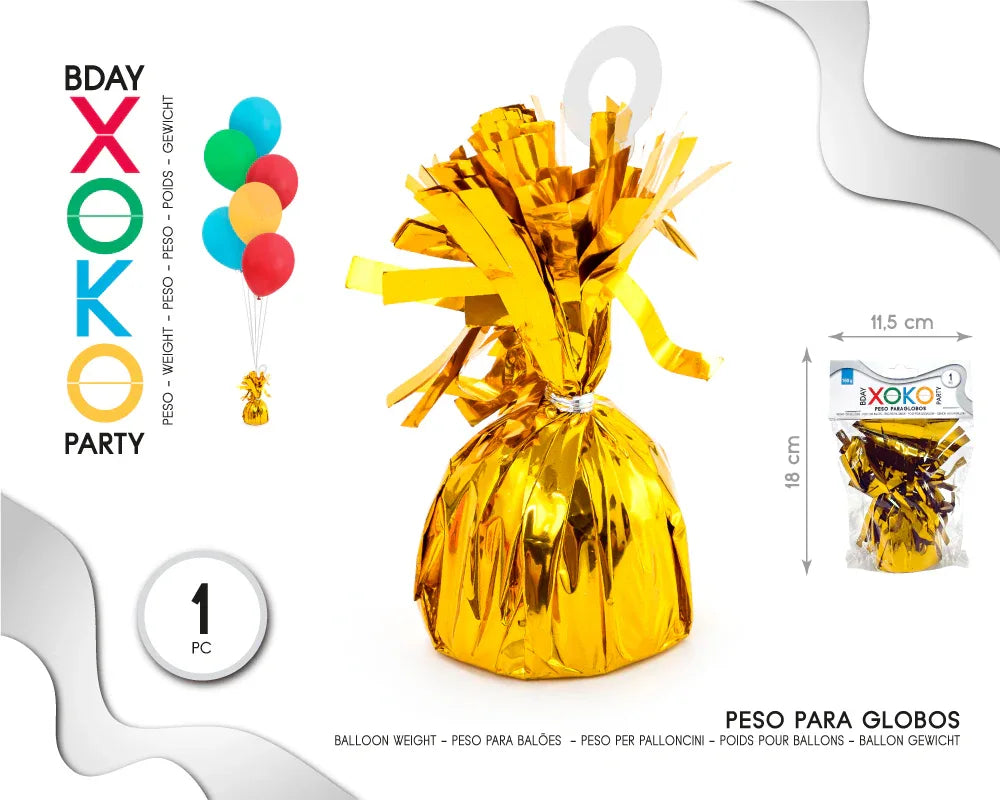 PESO PARA GLOBOS ORO - yupiparty