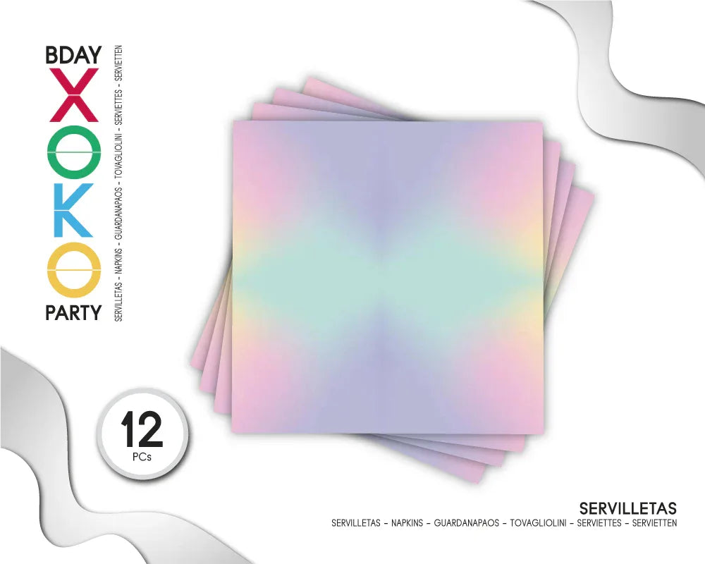 SERVILLETA RAINBOW 12PC - yupiparty