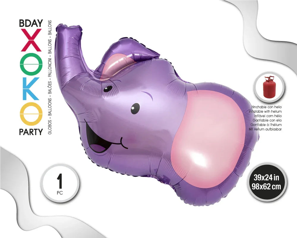 GLOBO FOIL CABEZA DE ELEFANTE 98*62 - yupiparty