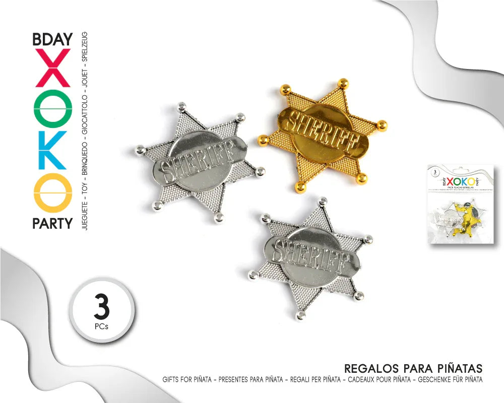 PACK PINATA PLACAS ESTRELLAS 3PC - yupiparty