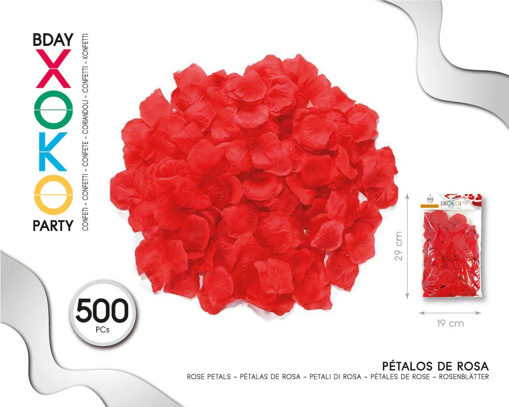 PETALOS DE TELA 500PC ROJO - yupiparty
