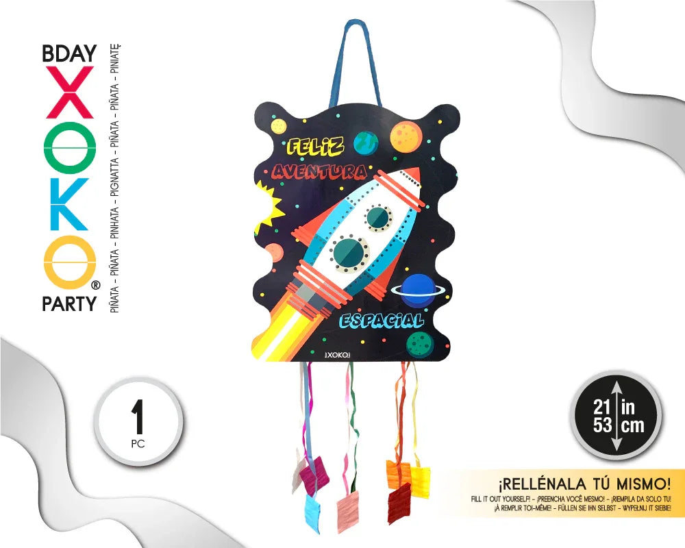 PIÑATA COHETE 53*40*10 - yupiparty