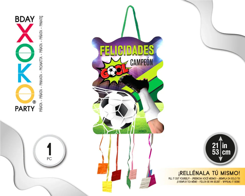 PIÑATA FUTBOL 53*40*10 - yupiparty