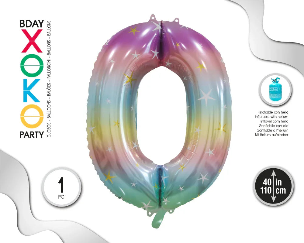 GLOBO FOIL 110CM MACARON STARS 0 - yupiparty