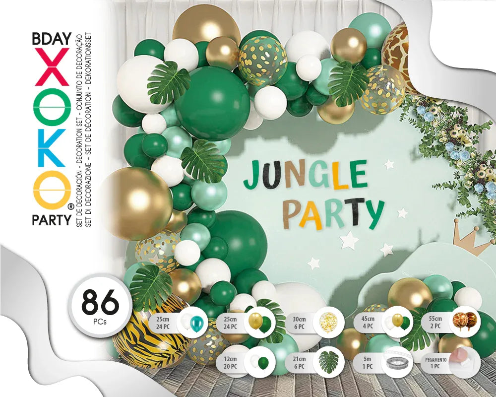 SET JUNGLE 86PC - yupiparty