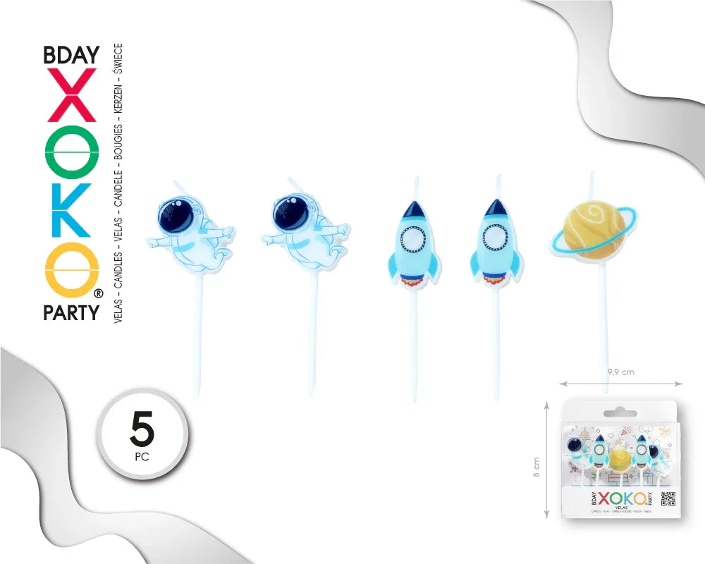 VELA 5PC ESPACIO - yupiparty