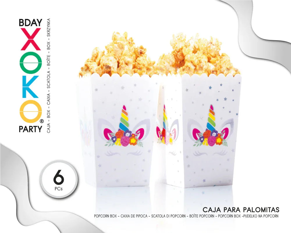 CAJA PALOMITA UNICORN IRIS 6PC - yupiparty