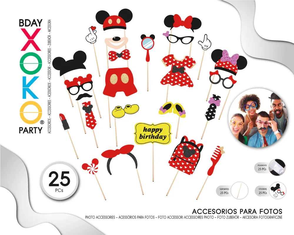 SET PHOTOCALL RATON 25PC - yupiparty