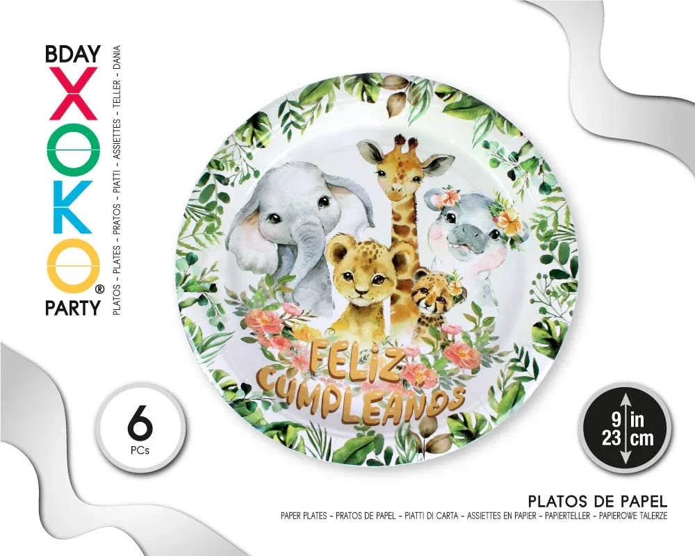 PLATO 23CM SABANA 6PC - yupiparty