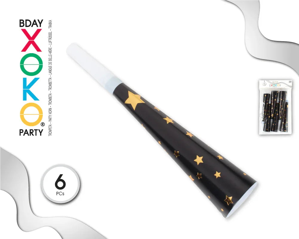 TROMPETA ESTRELLA 6UDS - yupiparty