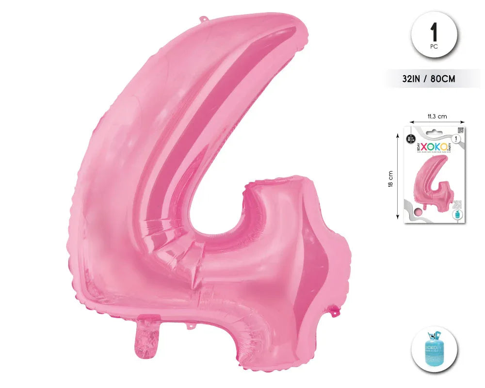 GLOBO FOIL 32/80CM ROSA BABY 4 - yupiparty