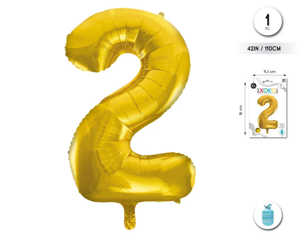 GLOBO FOIL 42/110CM ORO 2 - yupiparty