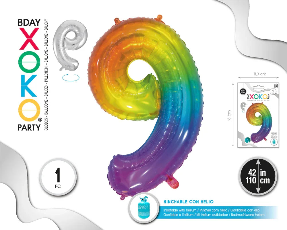 GLOBO FOIL 42/110CM JELLY 9 - yupiparty
