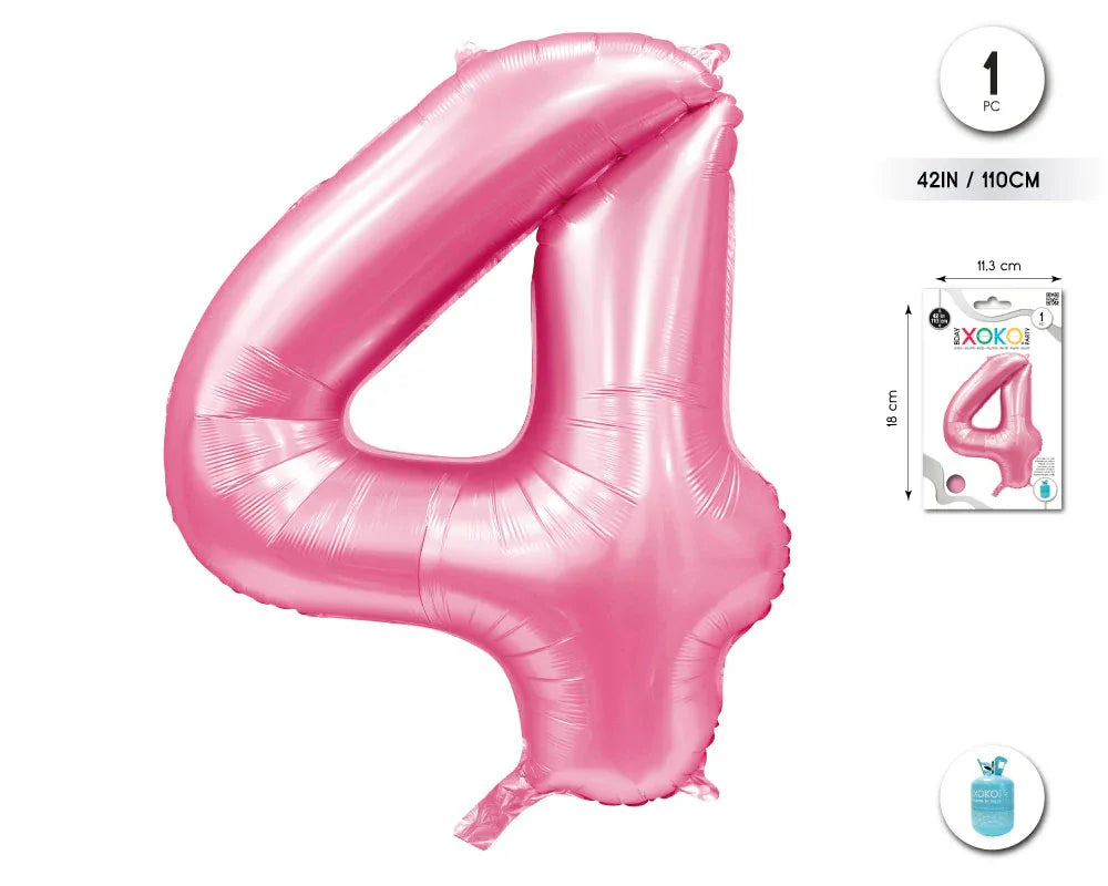 GLOBO FOIL 42/110CM ROSA BABY 4 - yupiparty