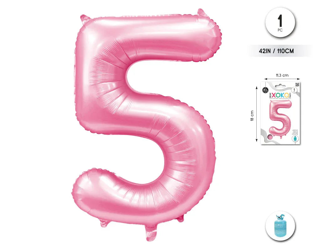 GLOBO FOIL 42/110CM ROSA BABY 5 - yupiparty