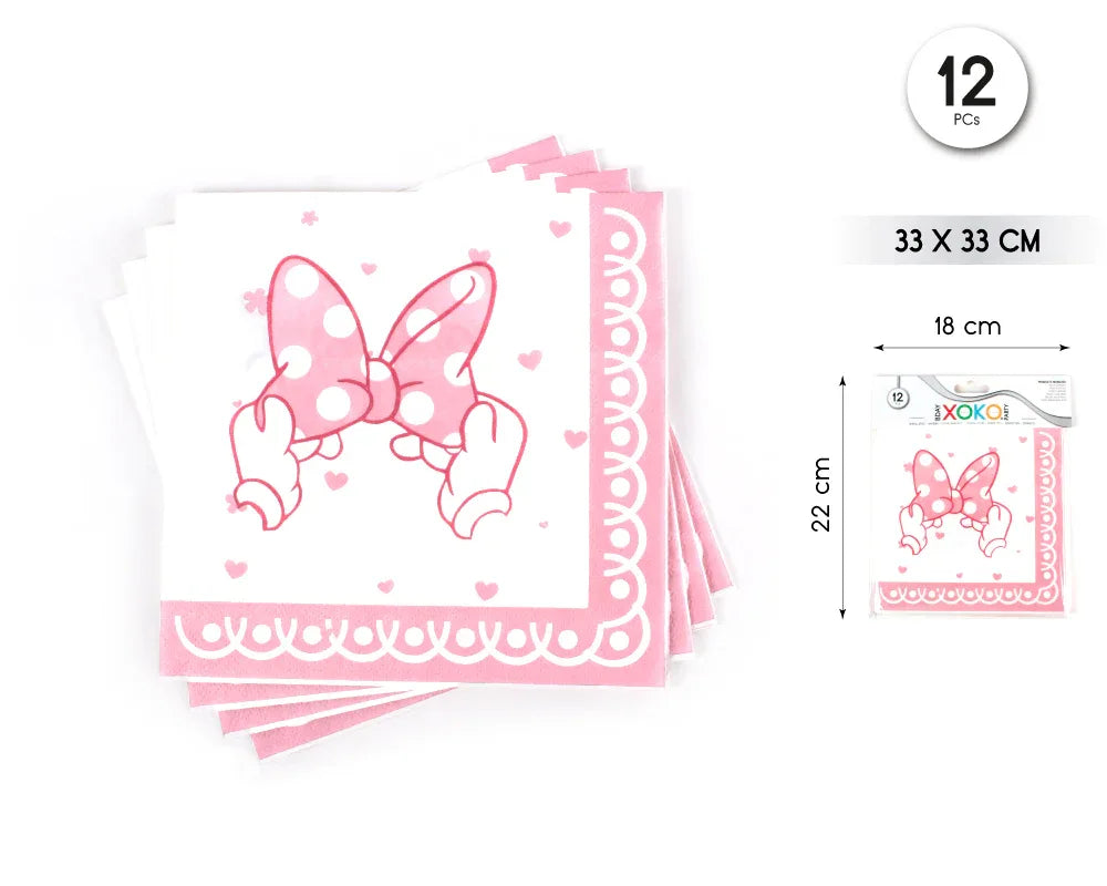 SERVILLETA PINK LADY 12PCS - yupiparty