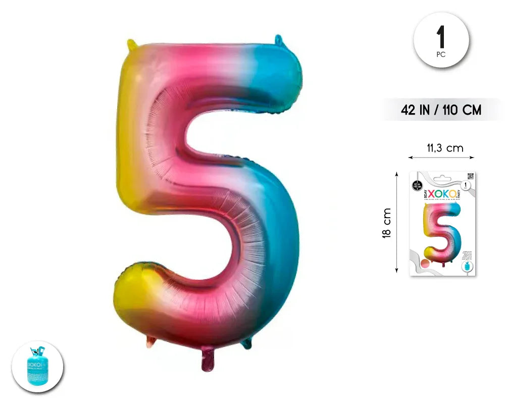 GLOBO FOIL 42/110CM PASTEL DEGRA 2 C - yupiparty