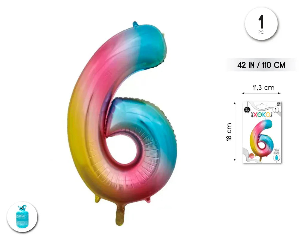 GLOBO FOIL 42/110CM PASTEL DEGRA 2 C - yupiparty