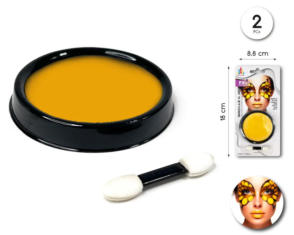 MAQUILLAJE AL AGUA AMARILLO - yupiparty