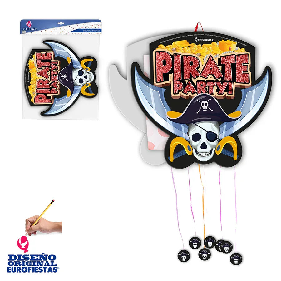 PIÑATA PURPURINA PIRATE PARTY PQ.10 C/1 - yupiparty