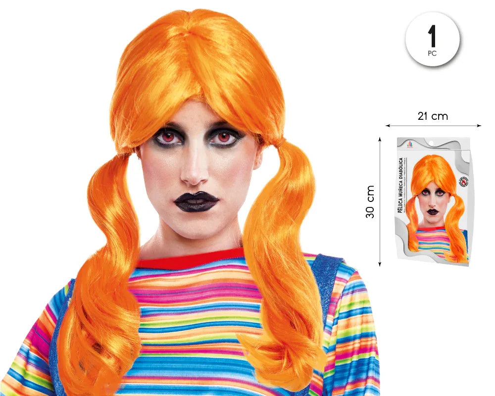 PELUCA MUÑECA DIABOLICA - yupiparty