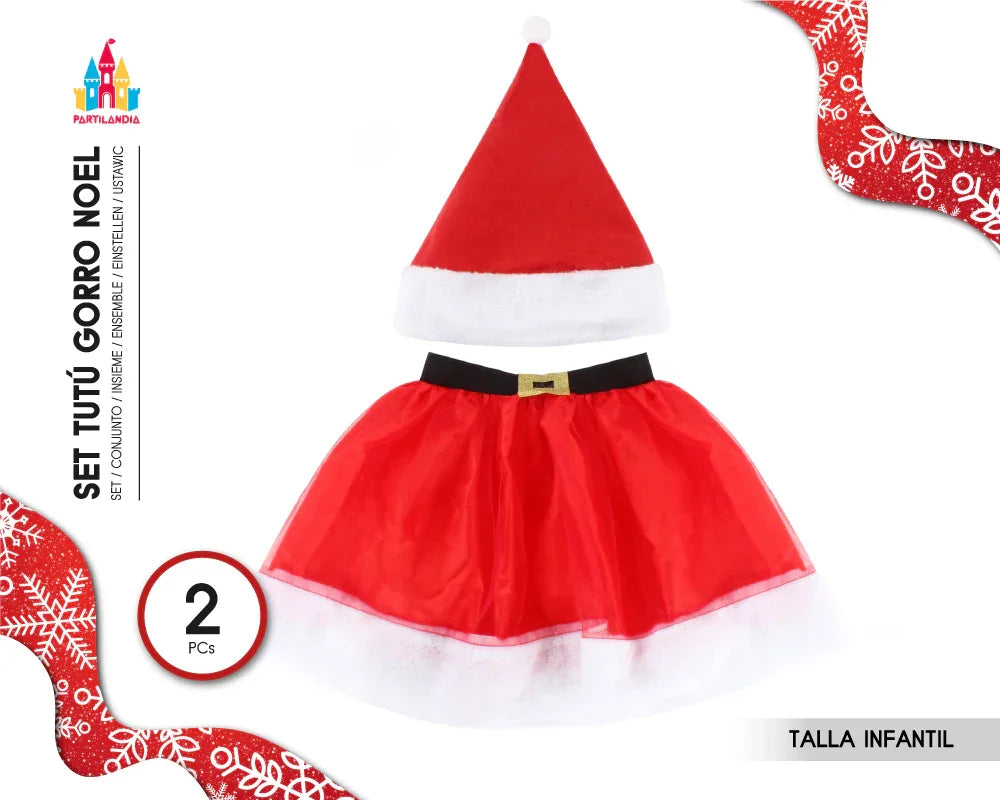 SET TUTÚ GORRO NOEL - yupiparty