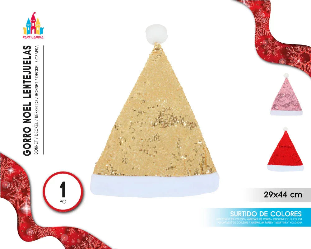 GORRO NOEL LENTEJUELAS - yupiparty