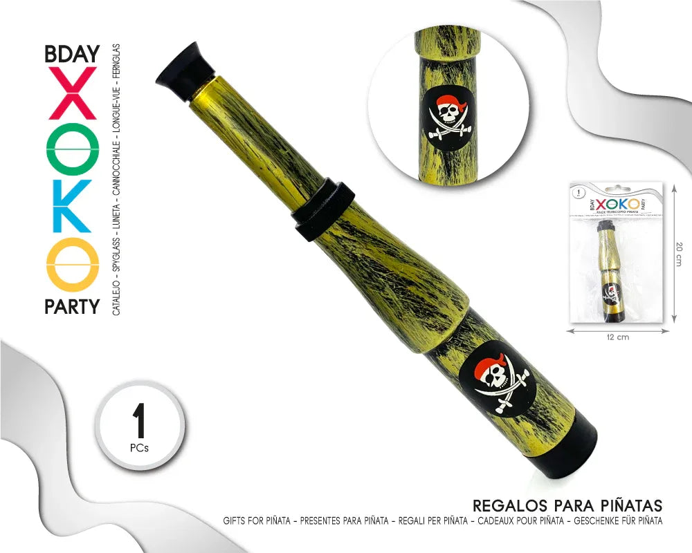 PACK TELESCOPIO PIRATA 1PC - yupiparty