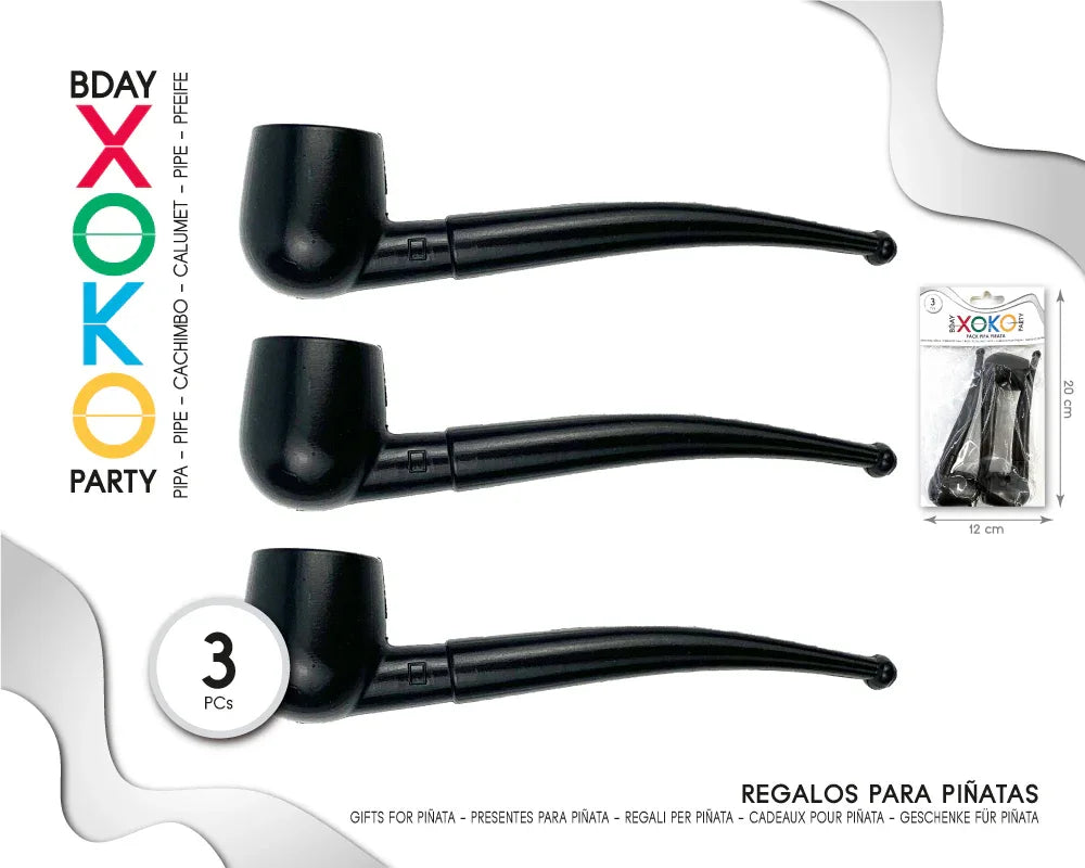 PACK PIPA PIRATA 3PC - yupiparty