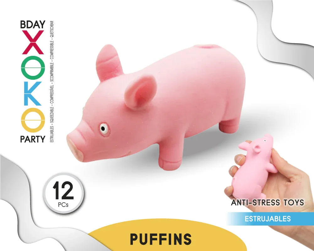 PUFFIN CERDITO ROSA - yupiparty