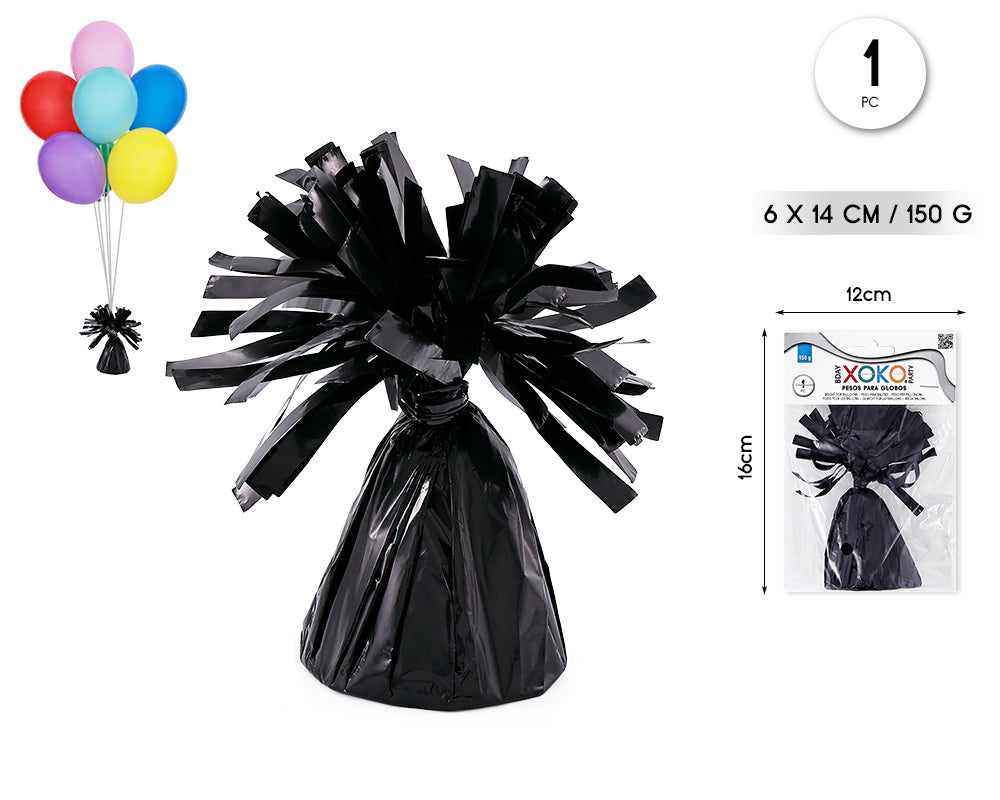 PESO PARA GLOBOS CONO NEGRO