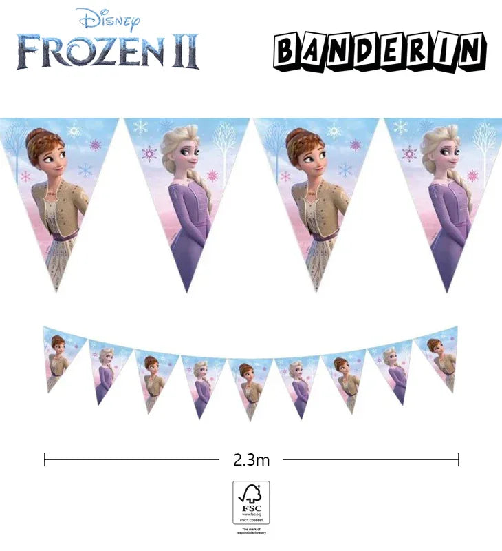 BANDERIN DE PAPEL FSC FROZEN II WIND SPI - yupiparty