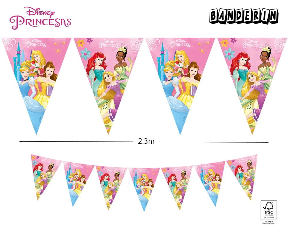 BANDERIN DE PAPEL PRINCESS LIVE YOUR STO - yupiparty