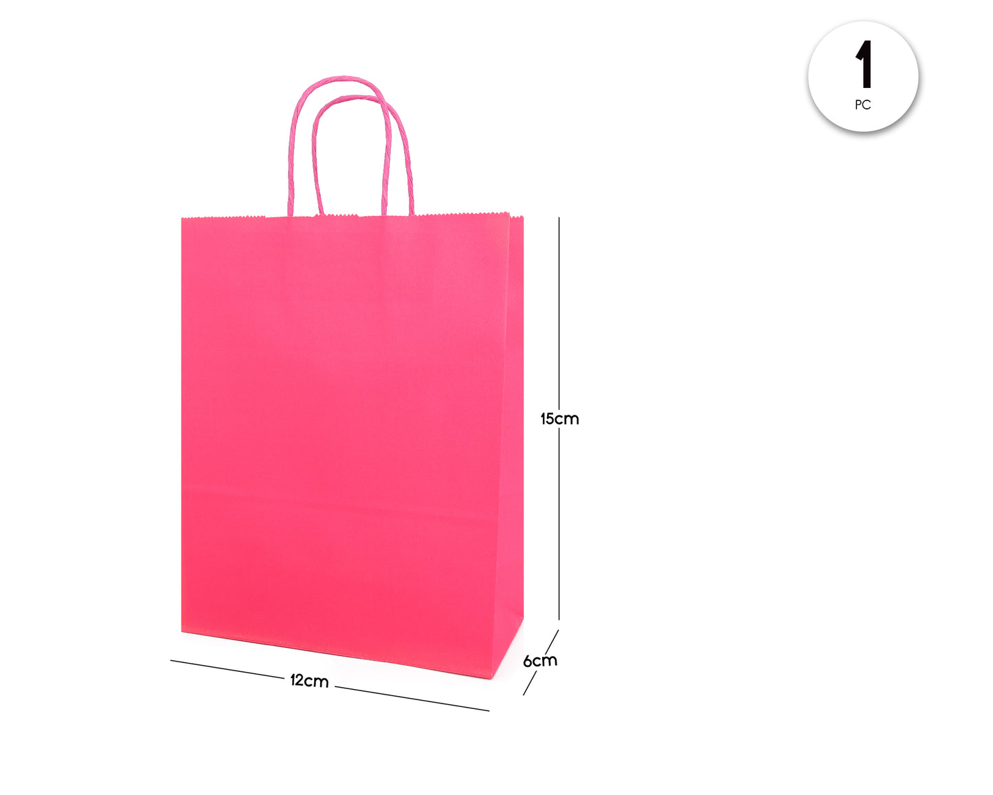 BOLSA REGALO KRAFT FUCSIA 12*6*15CM